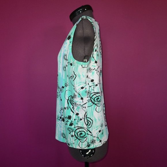 Picadilly by Fella Hamilton Paisley Tank Sleeveless Top size Medium - Picture 4 of 6